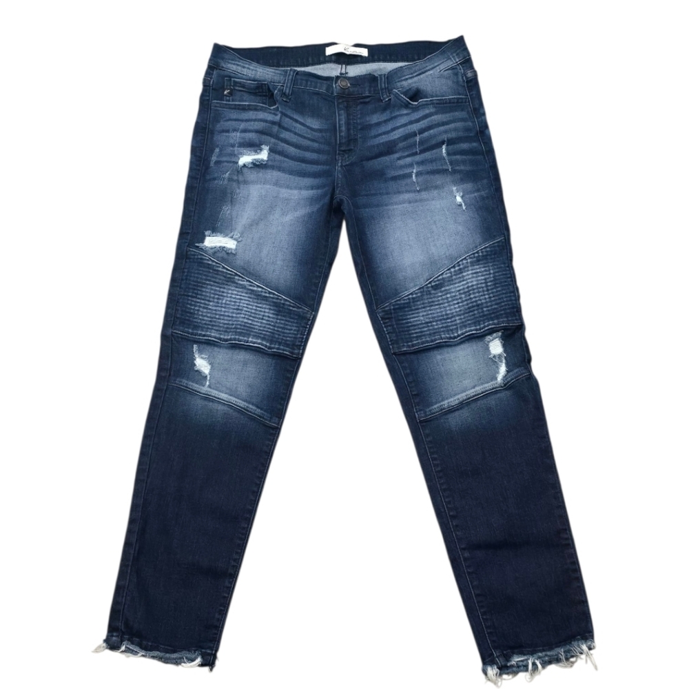 KanCan LA Moto Biker Stretch‎ Distressed Jeans Size 29